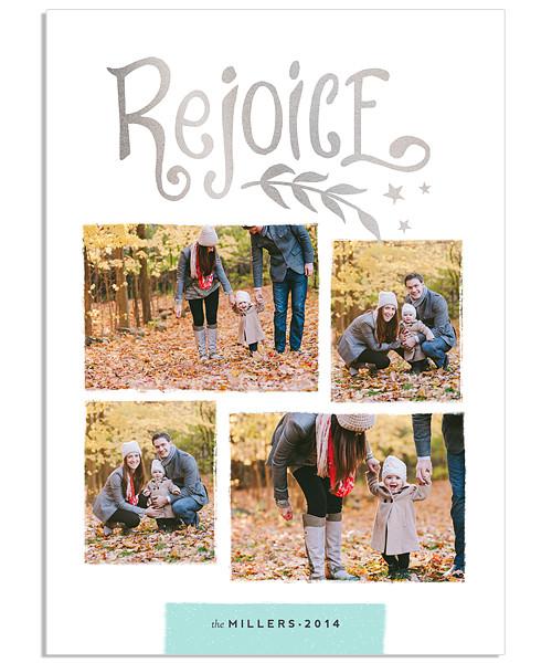 Romans 15 5x7 Rejoice FOIL PRESS Card