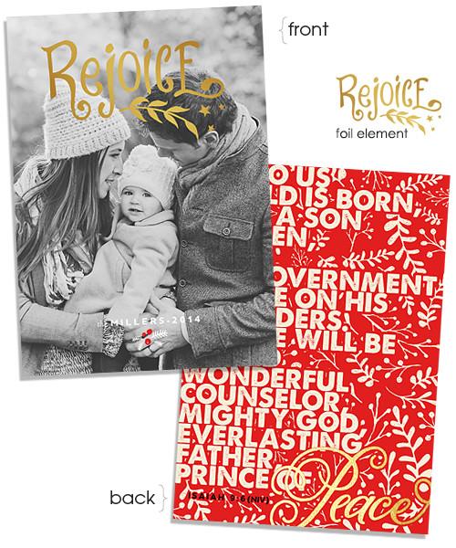 Prince of Peace 5x7 Rejoice FOIL PRESS Card