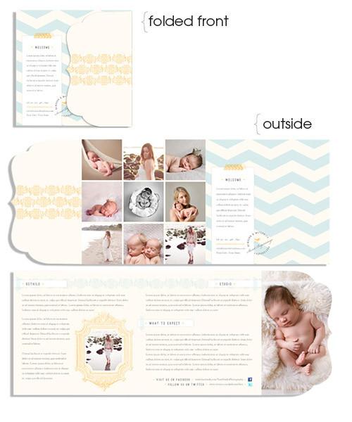 Little Boy Blue Welcome Brochure 5x5 Side Folded Luxe Card